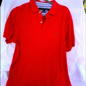 Red polo shirt size large